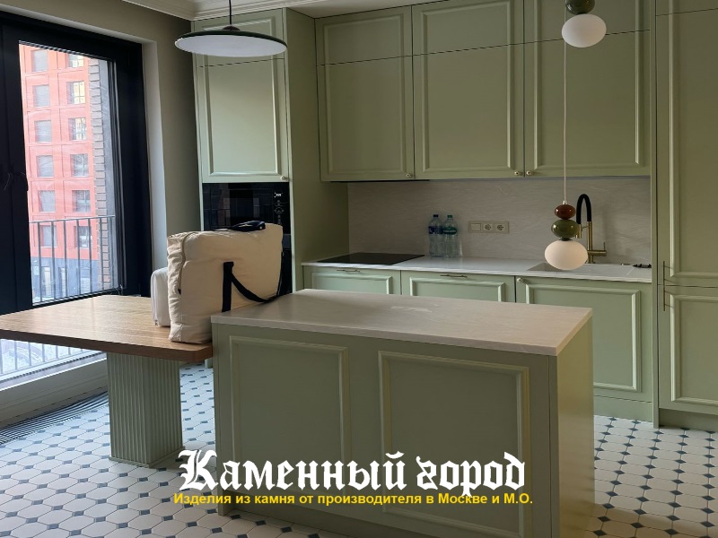 Столешница на кухне из искусственного камня