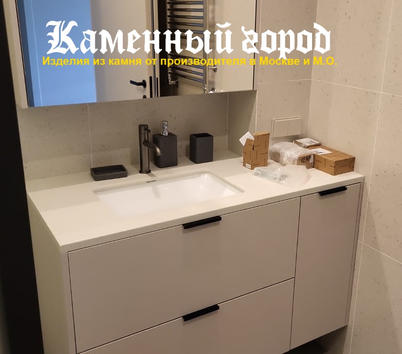 Мойка в ванной из искусственного камня 